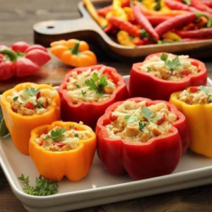 Pimento  recheado de legumes c/ couscous