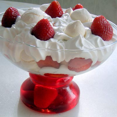 Morangos com chantily