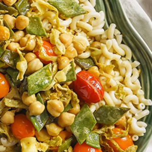 Cotovelinhos c/ soja e legumes 