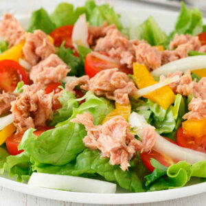 Salada de atum c/ batata doce e grão