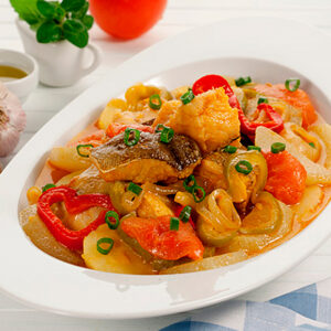Caldeirada de peixe e camarão