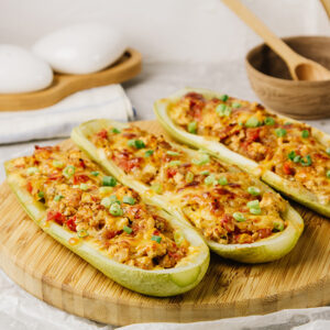 Courgette à champignon c/ esparguete de legumes