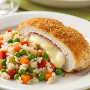 Cordon Bleu c/ arroz primavera