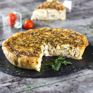 Quiche de atum e quinoa