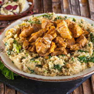 Migas a alentejana c/ carne de alguidar