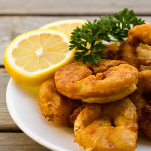 Calamares à la romana c/ arroz